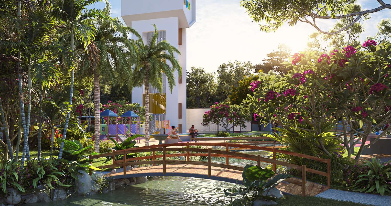 Central waterbody and landscape